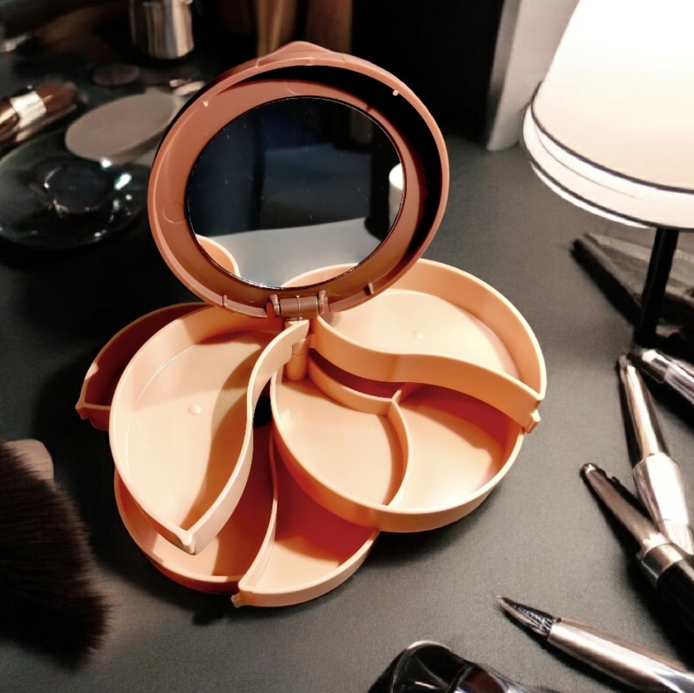 NEW Rotating Jewelry Organizer with Mirror- Light & Dark Pink